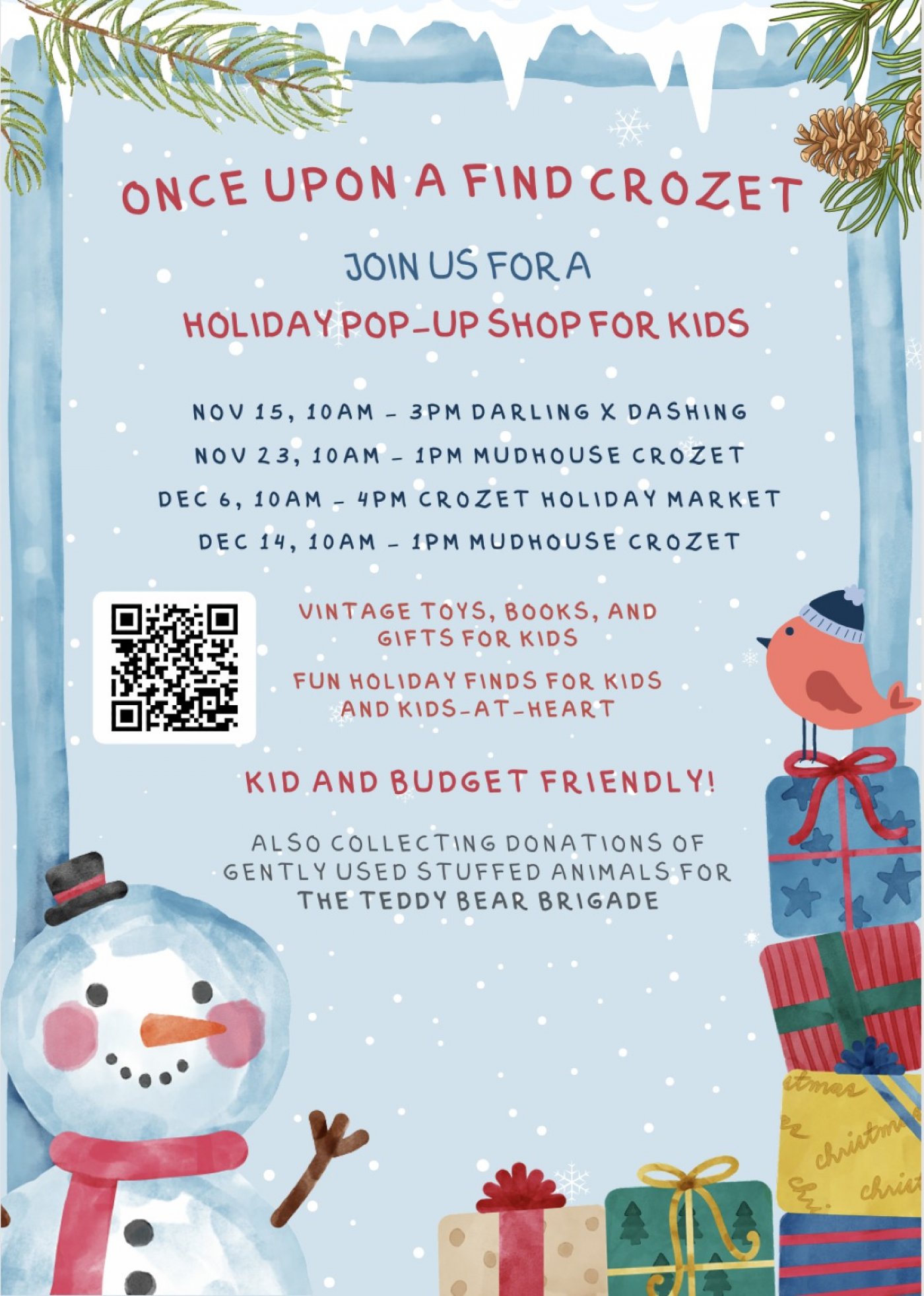 Holiday Pop-Up Shop for Kids at the First Street Flea