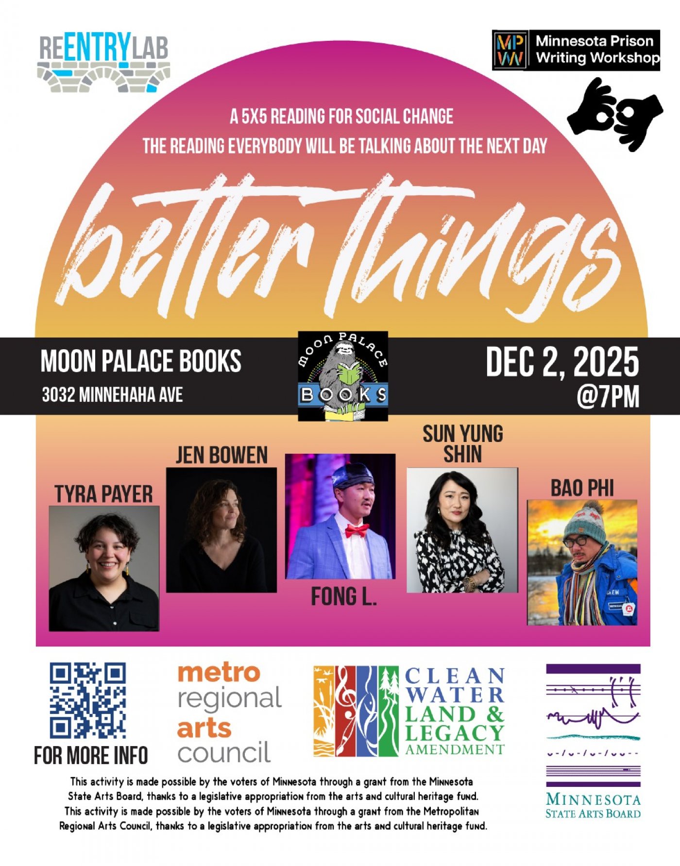 Better Things 5x5 Reading and Open Mic (December 2025)