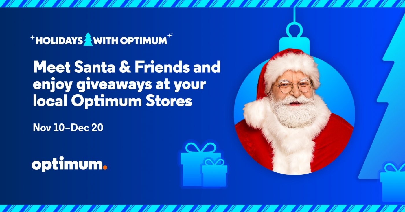 Meet Santa & Friends at the Optimum Store