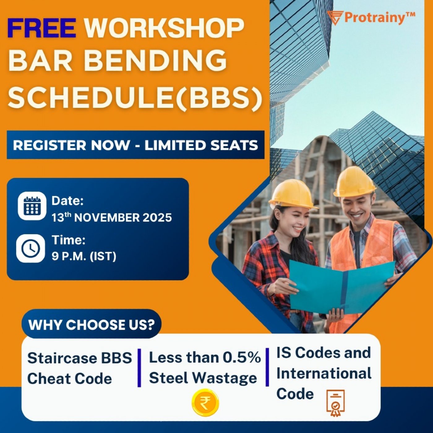 Workshop on Bar Bending Schedule