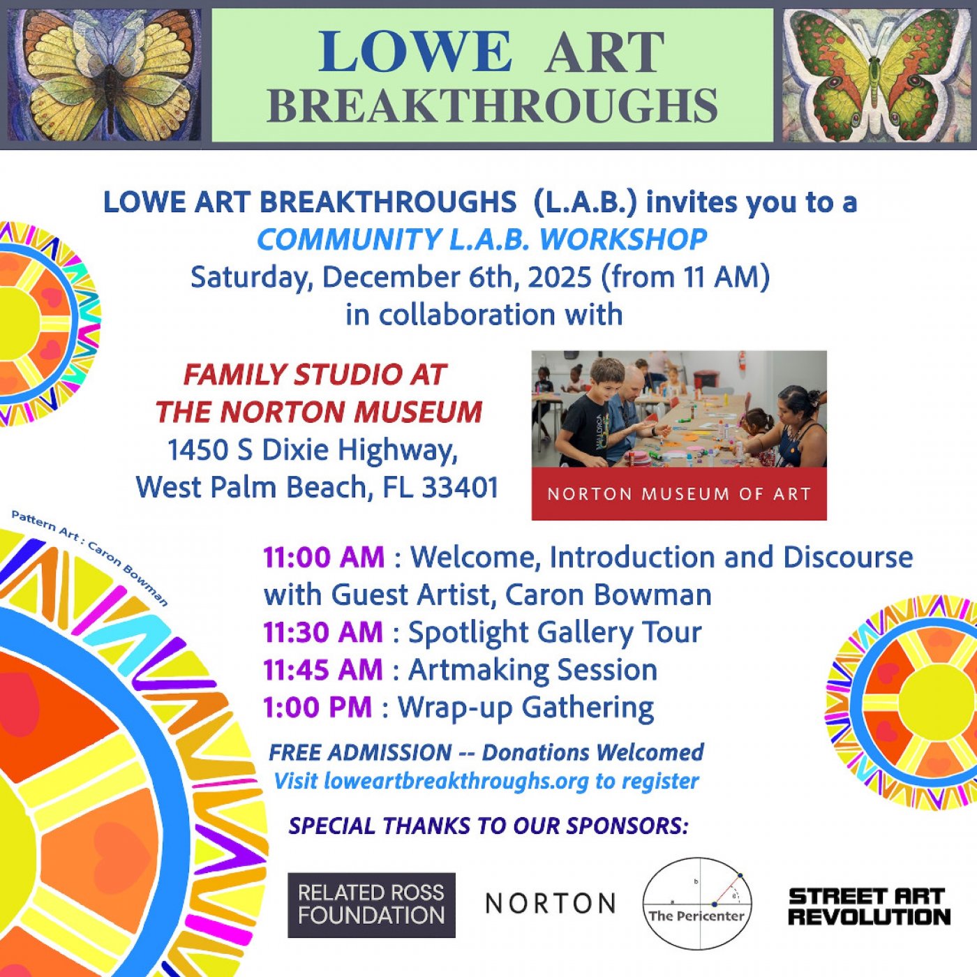 Community L.A.B. Workshop at the Norton Museum of Art 