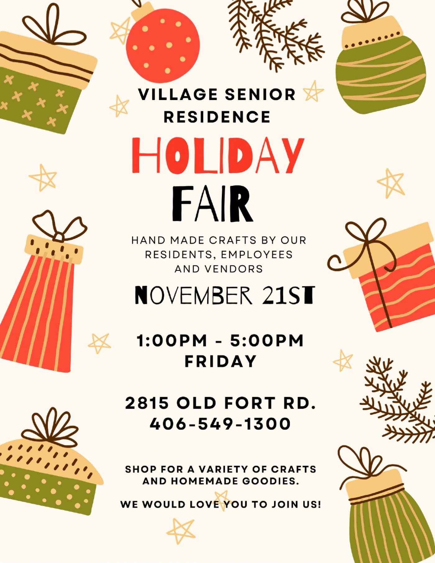 Village Senior Residence Holiday Craft Fair
