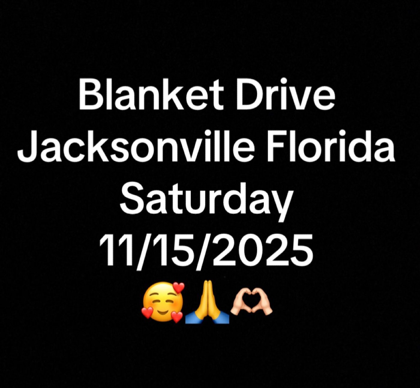 Blanket Drive Nov. 15th Downtown
