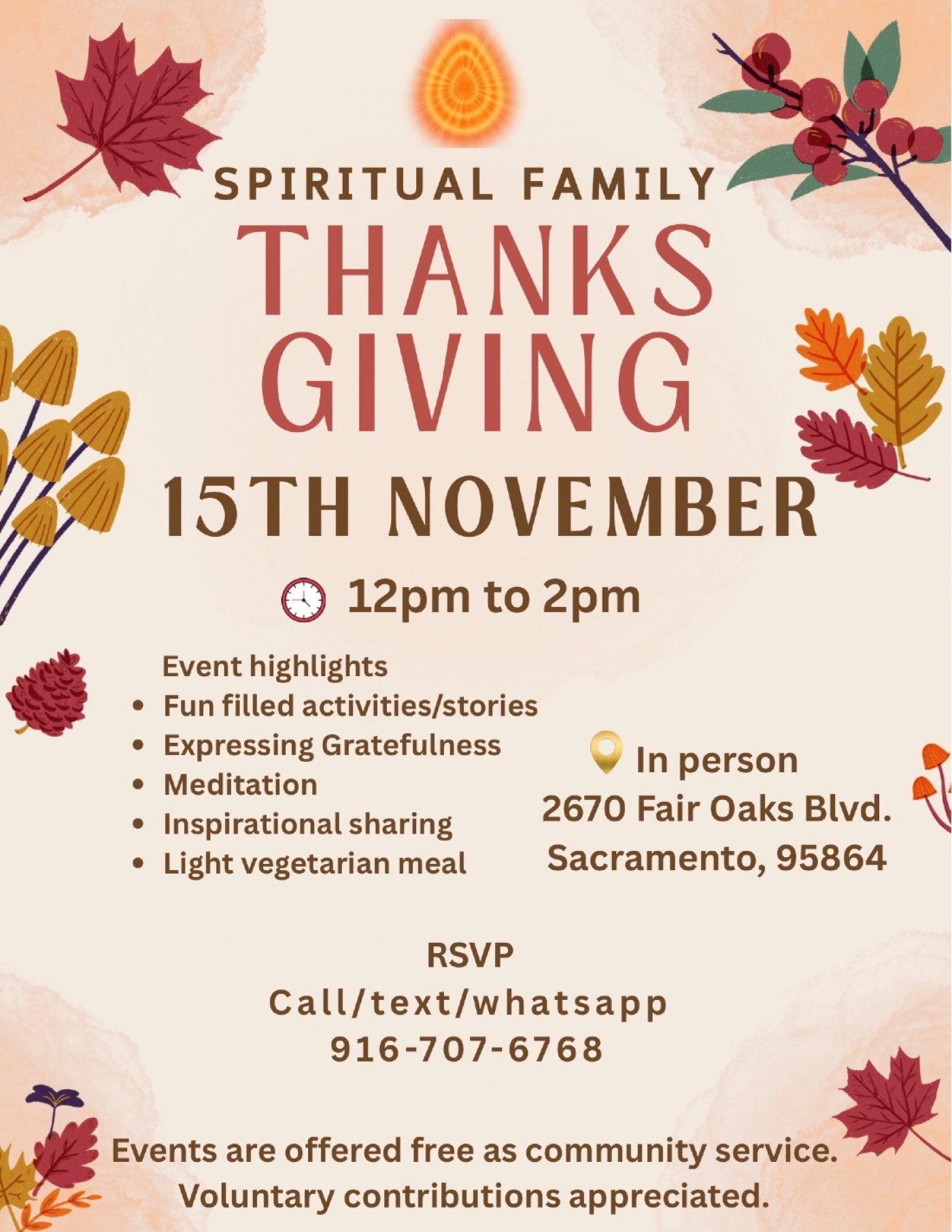 Spiritual Family Thanksgiving