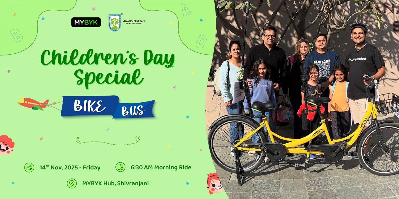 Bike Bus x Anand Niketan | Children\u2019s Day Ride