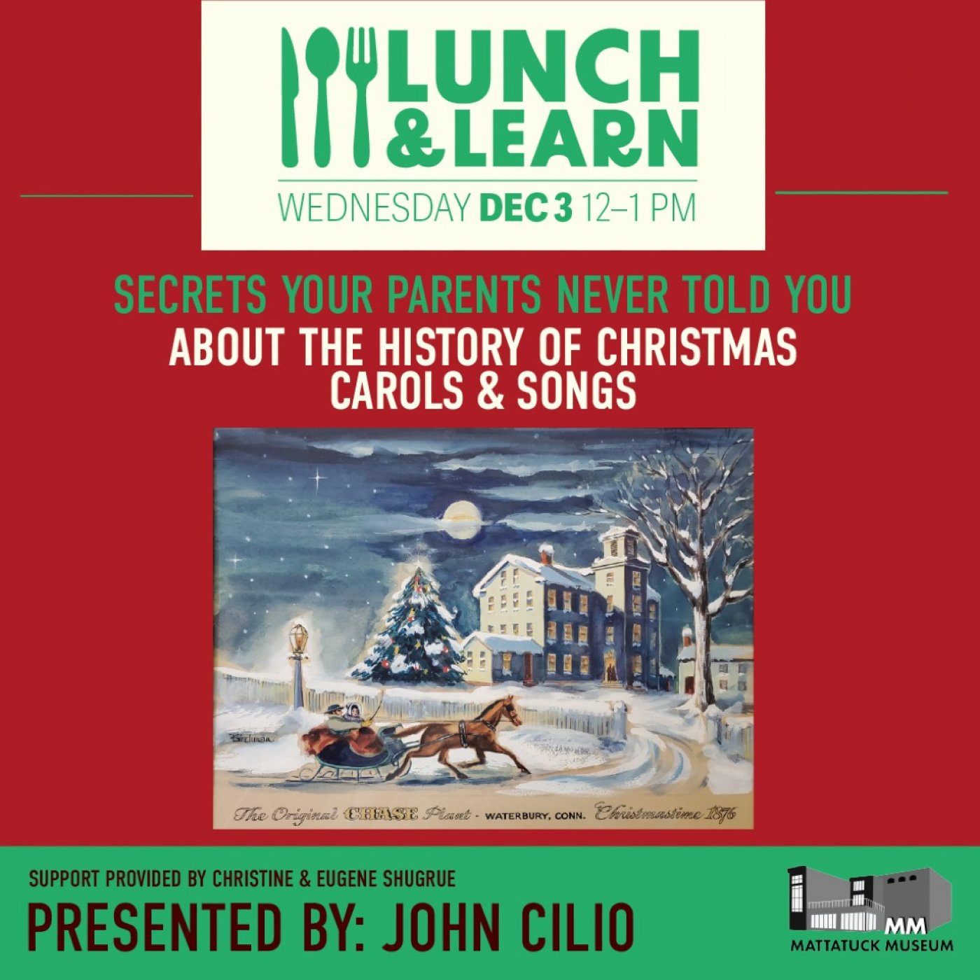Lunch and Learn: Secrets your parents never told you about the history of Christmas carols & songs