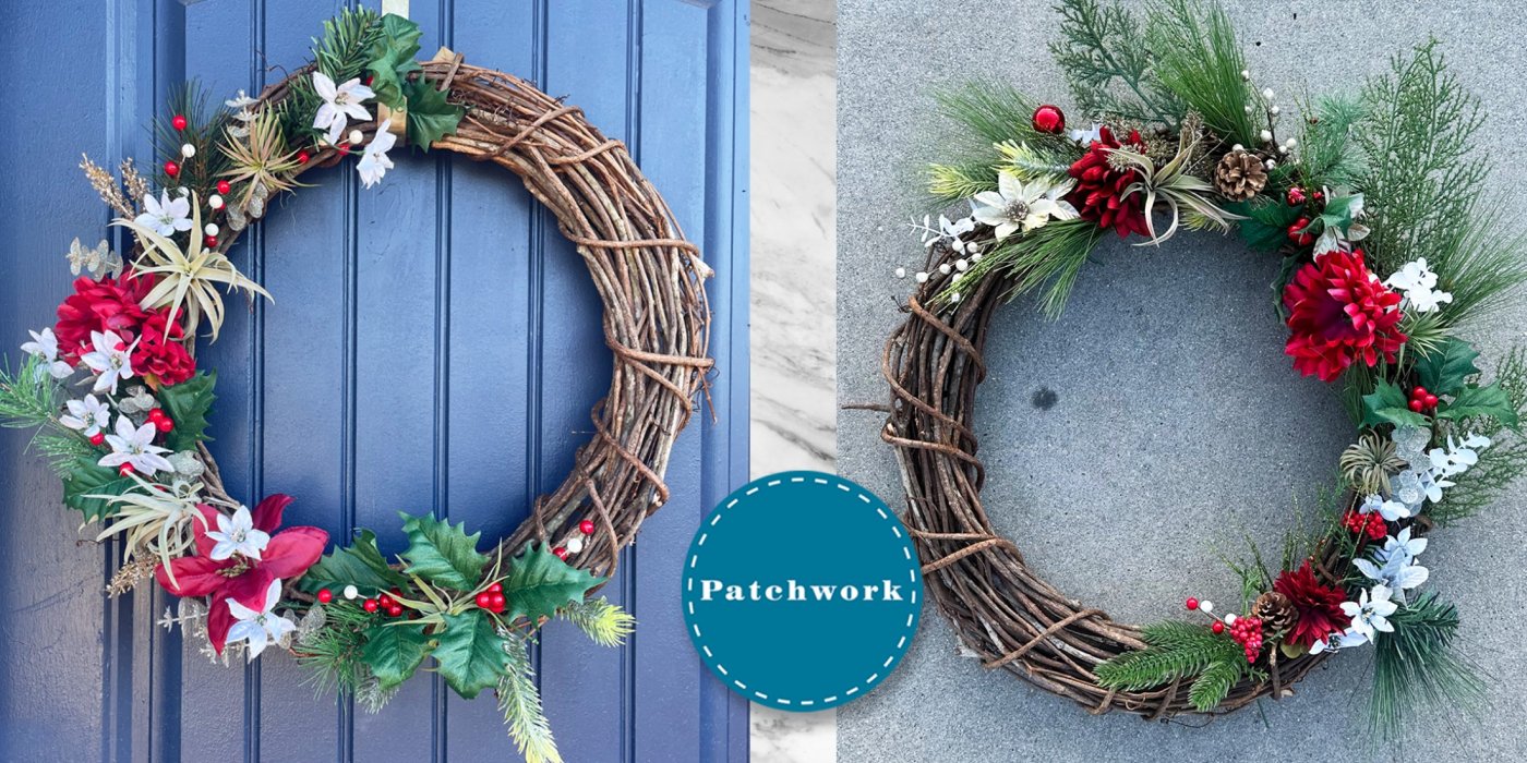 Patchwork Holiday Air Plant Wreaths Craft Workshop