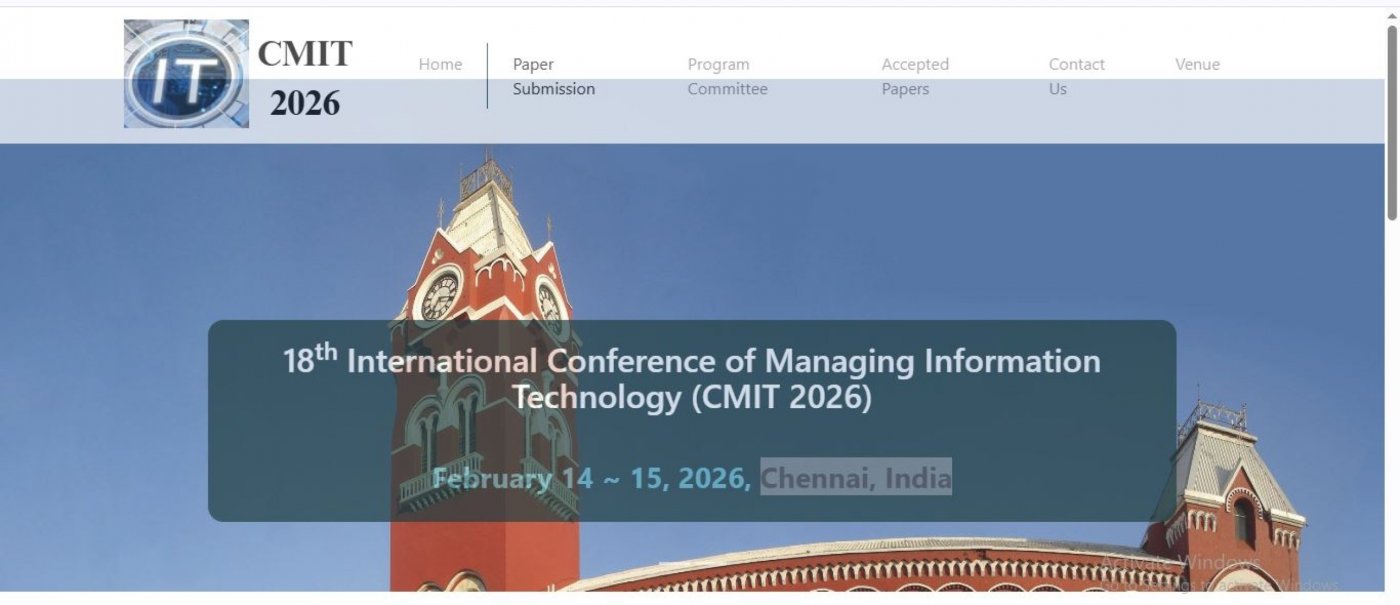 18th International Conference of Managing Information Technology (CMIT 2026)