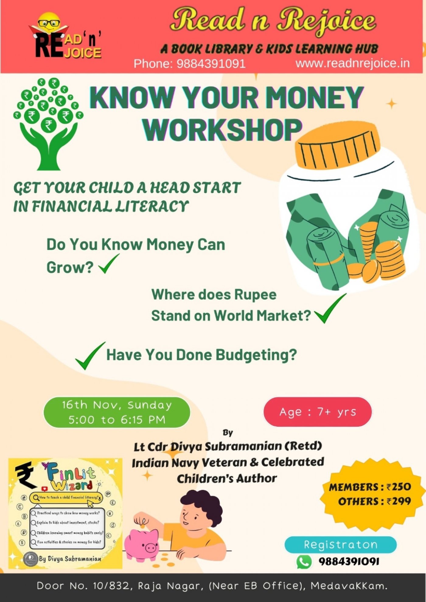 \ud83d\udcda KNOW YOUR MONEY WORKSHOP @ READNREJOICE