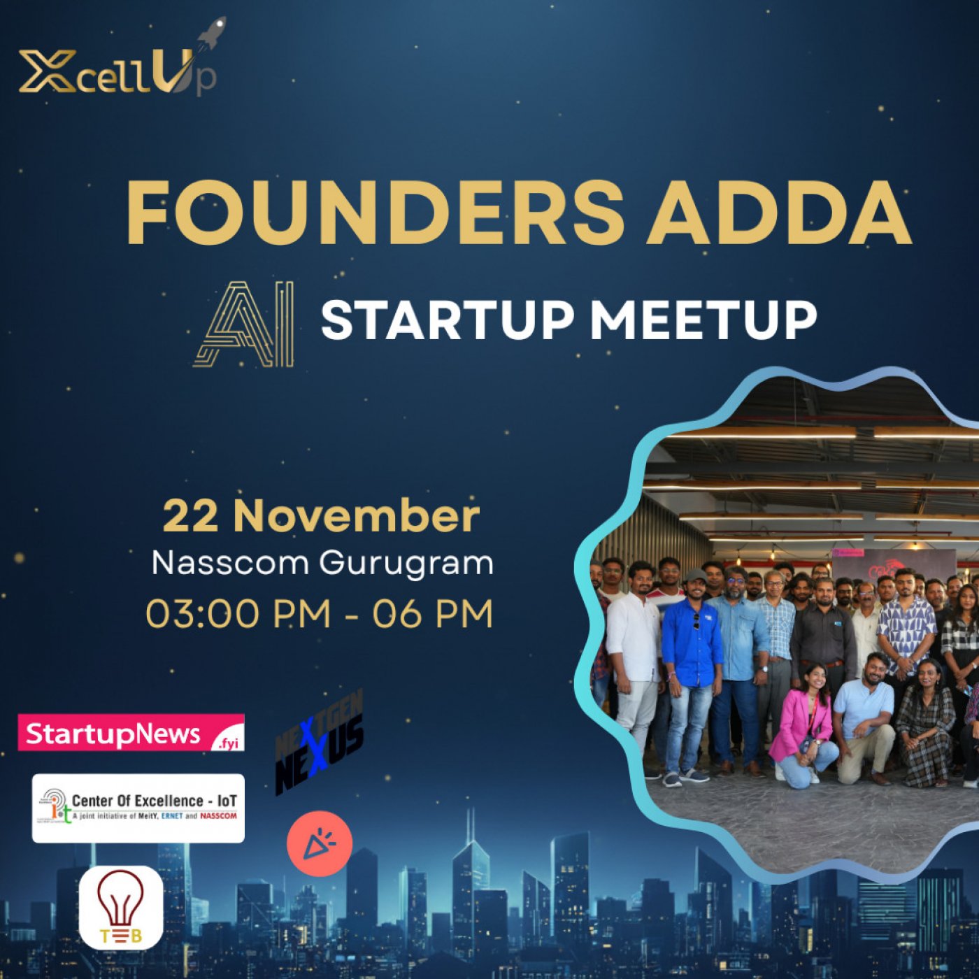 Founders Adda AI startup Meetup Gurugram