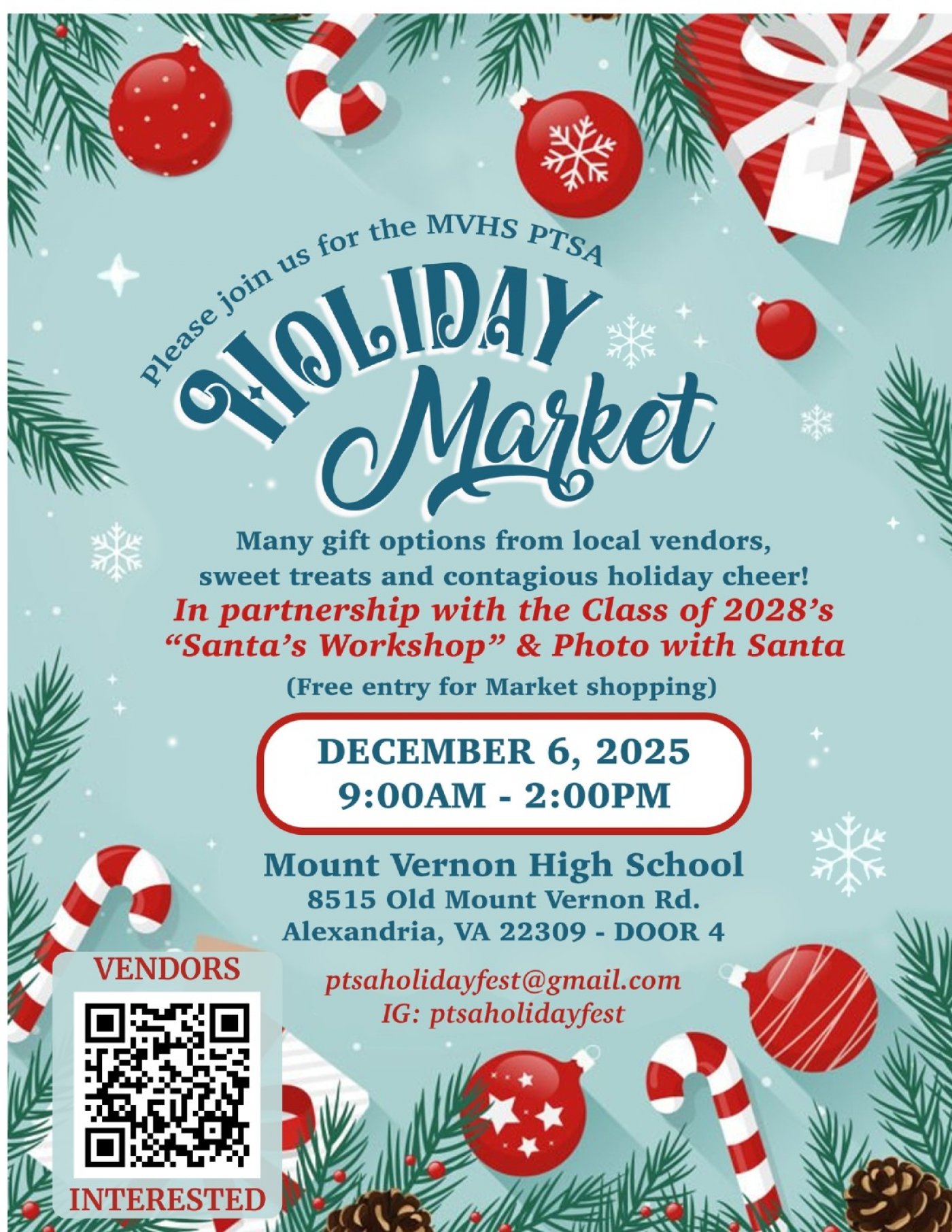 Mount Vernon High School PTSA Holiday Market 2025