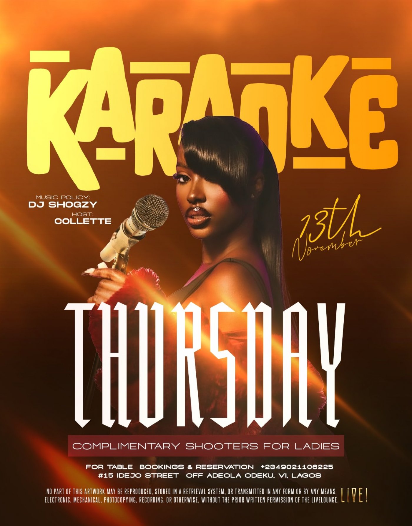KARAOKE THURSDAY @ LIVE LOUNGE, V.I LAGOS