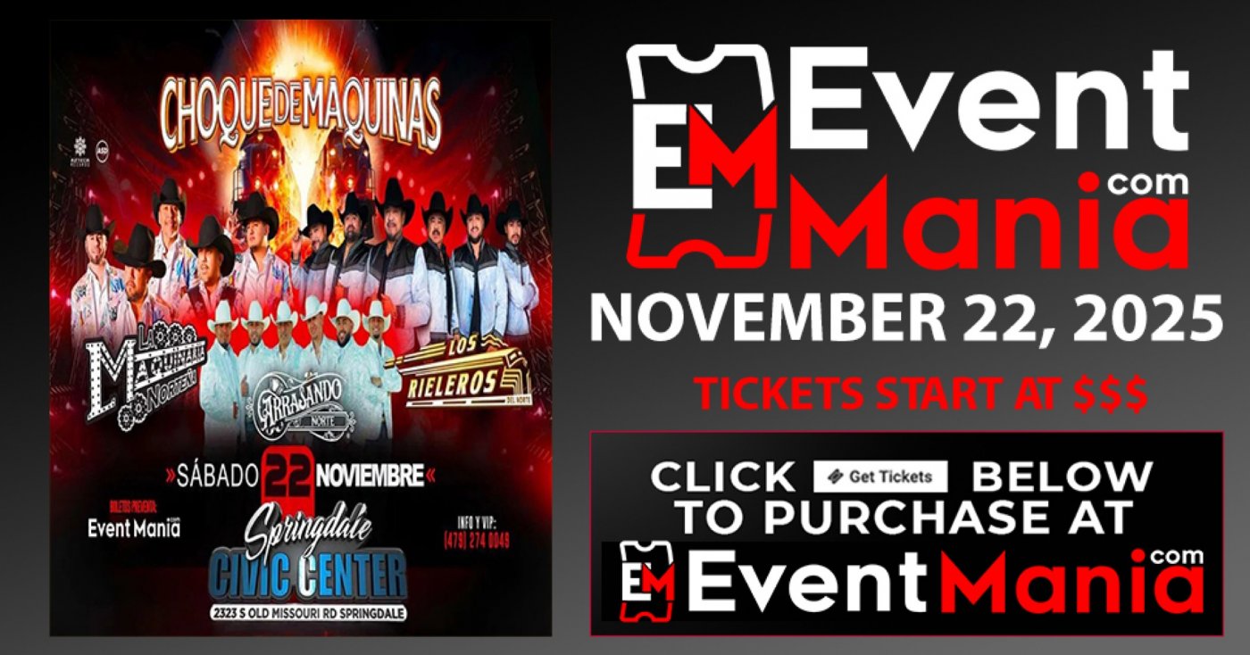 La Maquinaria Norte\u00f1a, Los Rieleros del Norte - Springdale, AR