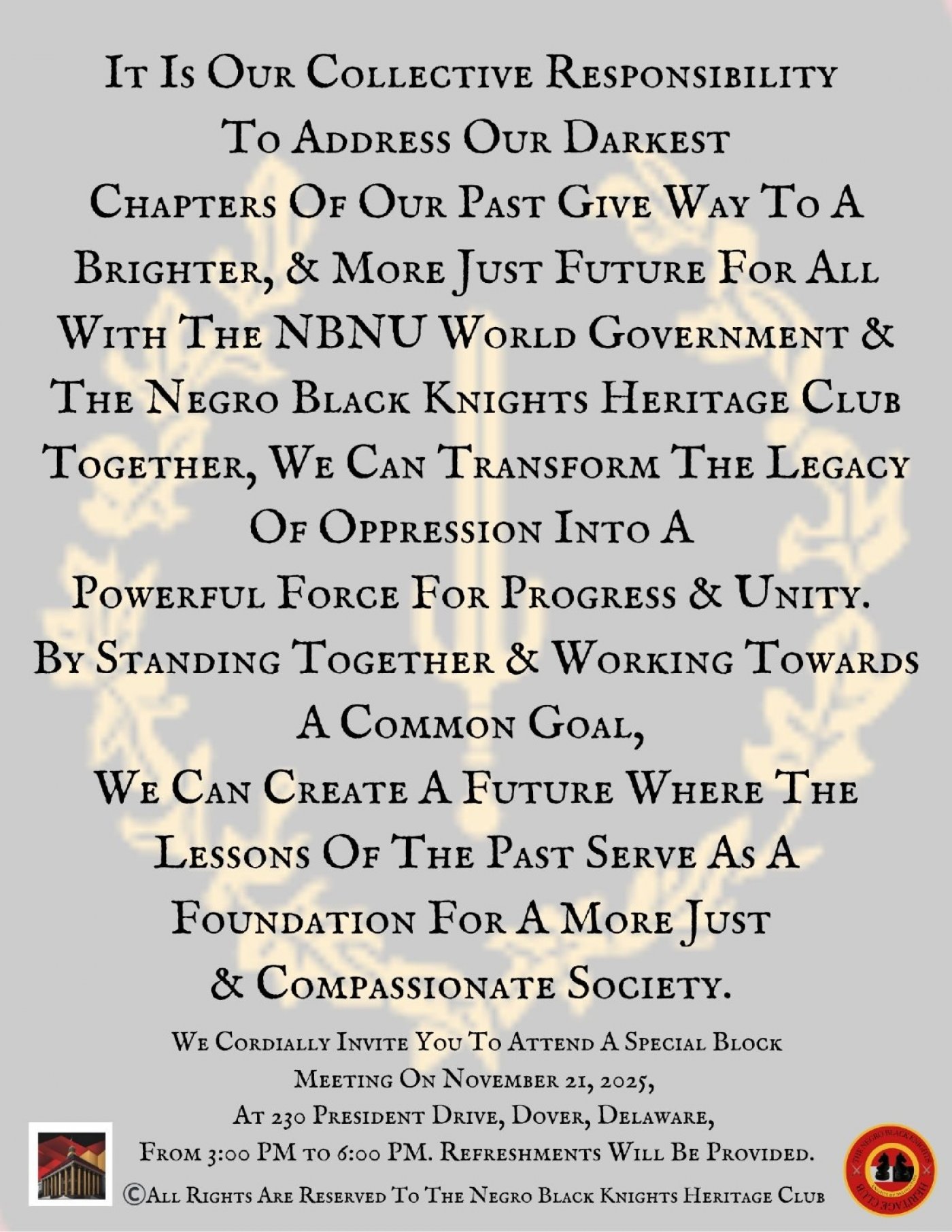 It Is Our Collective Responsibility To The Negro Community 