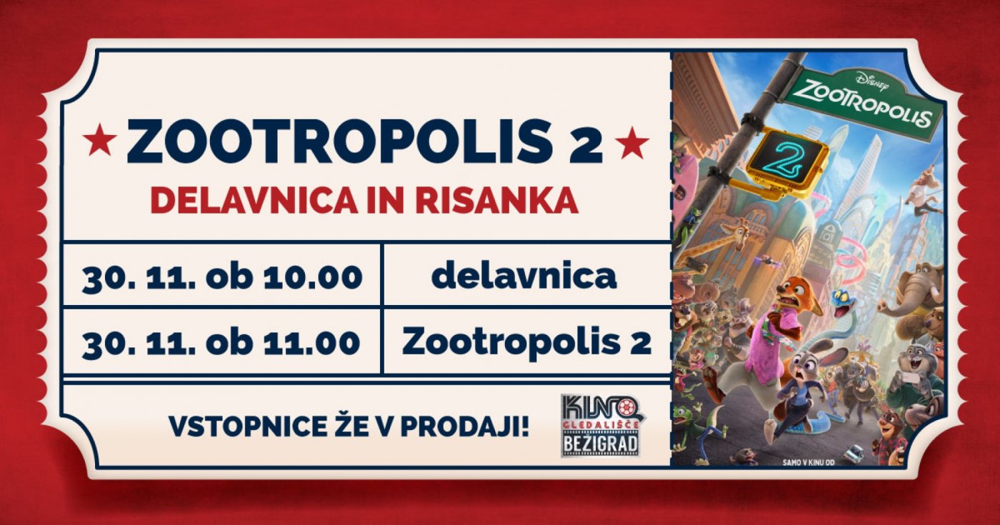 ZOOTROPOLIS 2: Delavnica in risanka