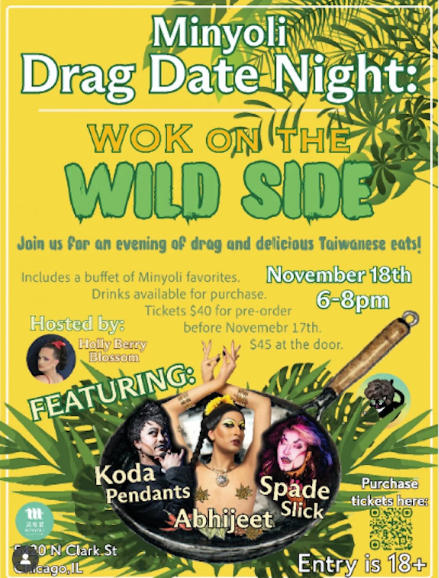 Minyoli Drag Date Night! Presenting: WOK on the Wild Side