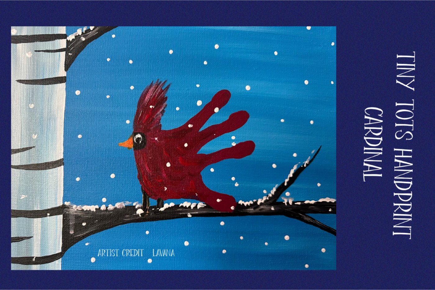 Tiny Tot Creators Youth Art Discovery Program: Acrylic Painting - Handprint Cardinal (Ages 2-6)