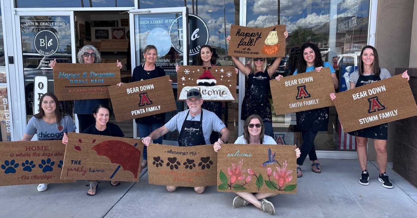 DIY Doormats & FREE Mimosas