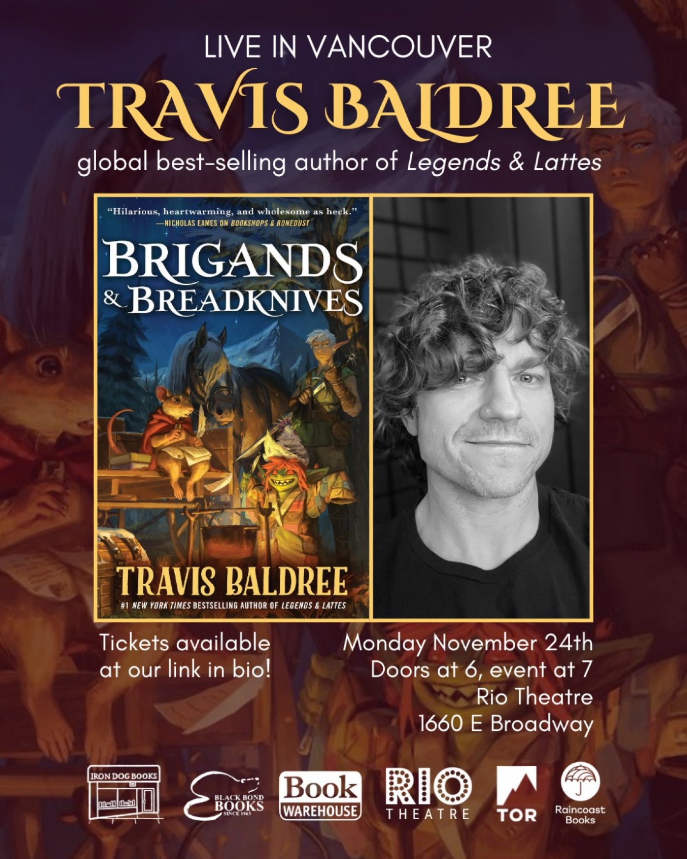 An Evening with Travis Baldree, author of Brigands and Breadknives