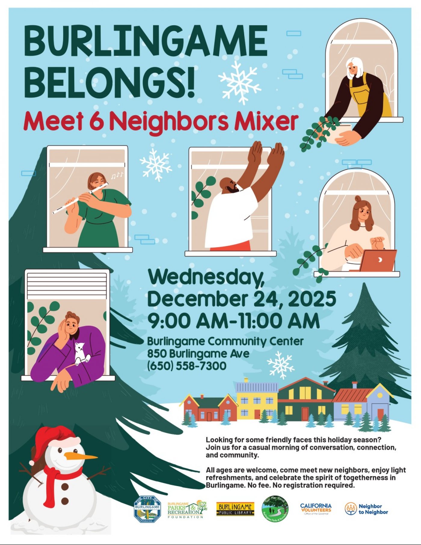 Burlingame Belongs! Meet 6 Neighbors Mixer