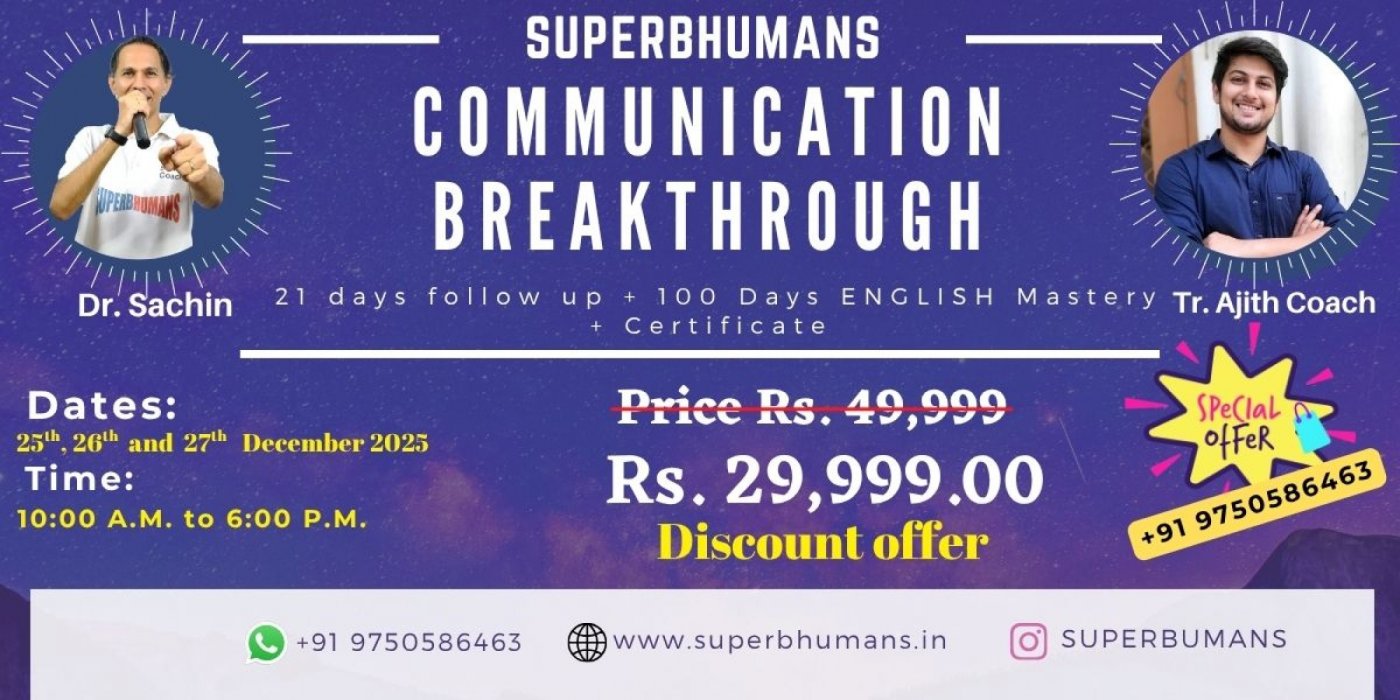 Communication Breakthrough - Speak with confidence + Public Speaking