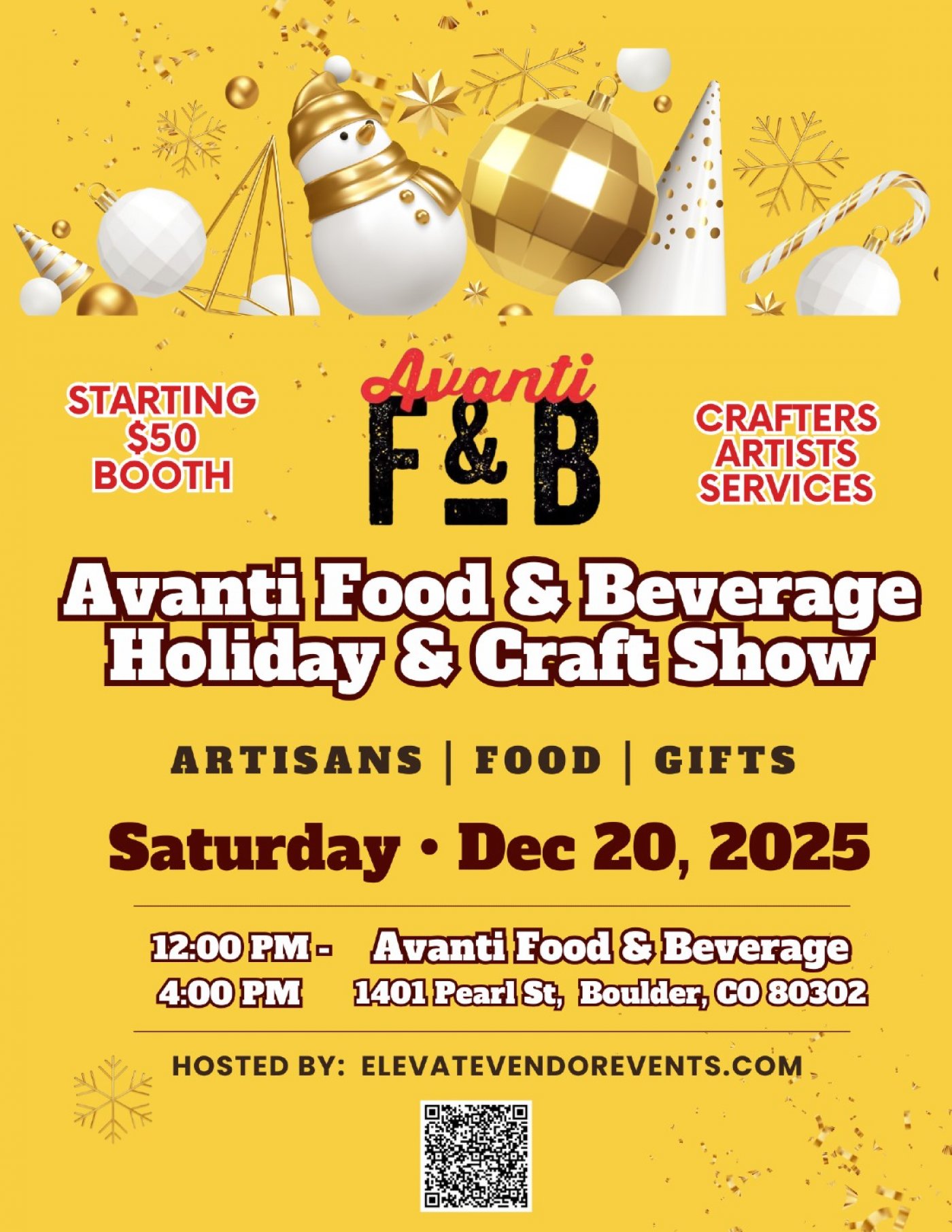 Avanti Boulder  Holiday and Craft Show