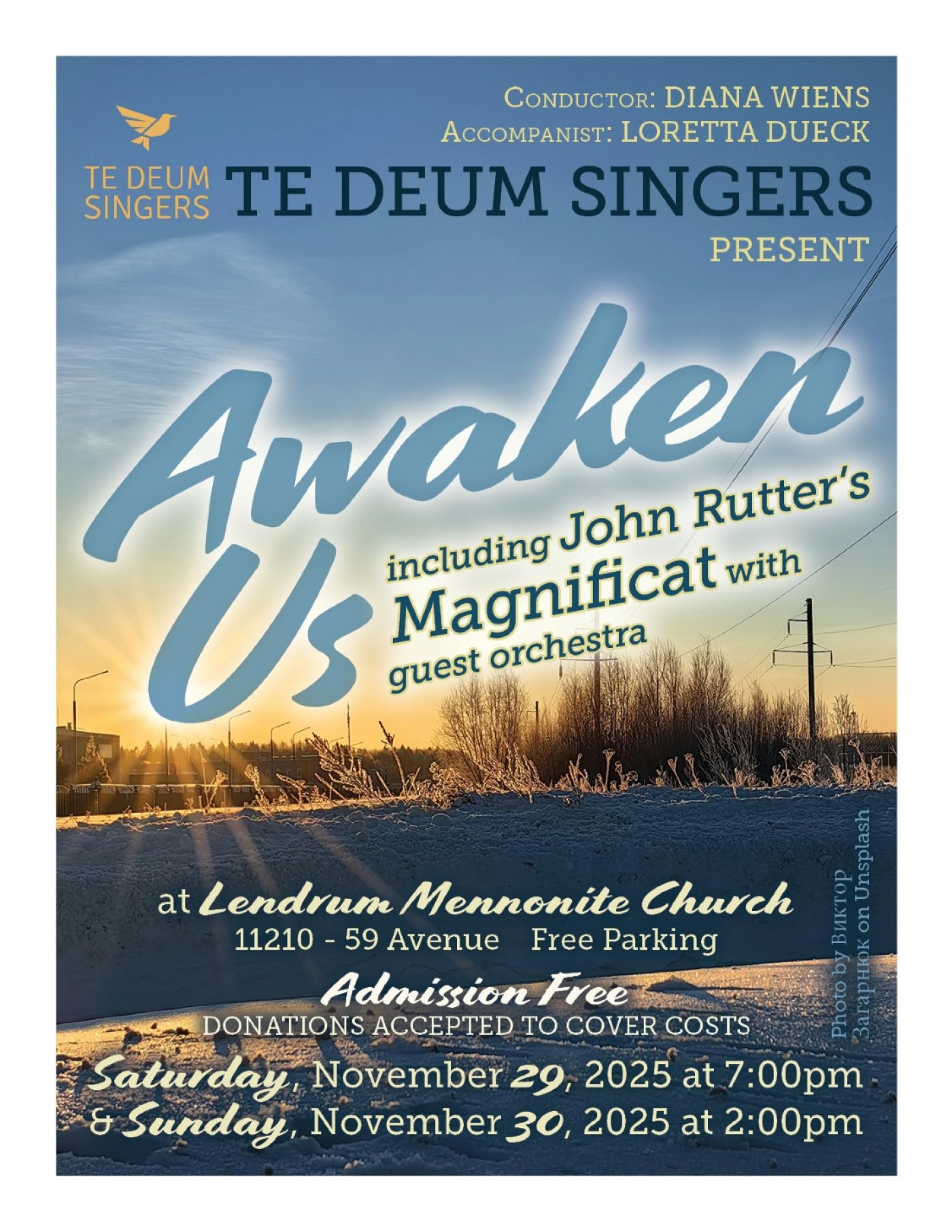 Te Deum Singers present Awaken Us, choral music for Christmas & Advent