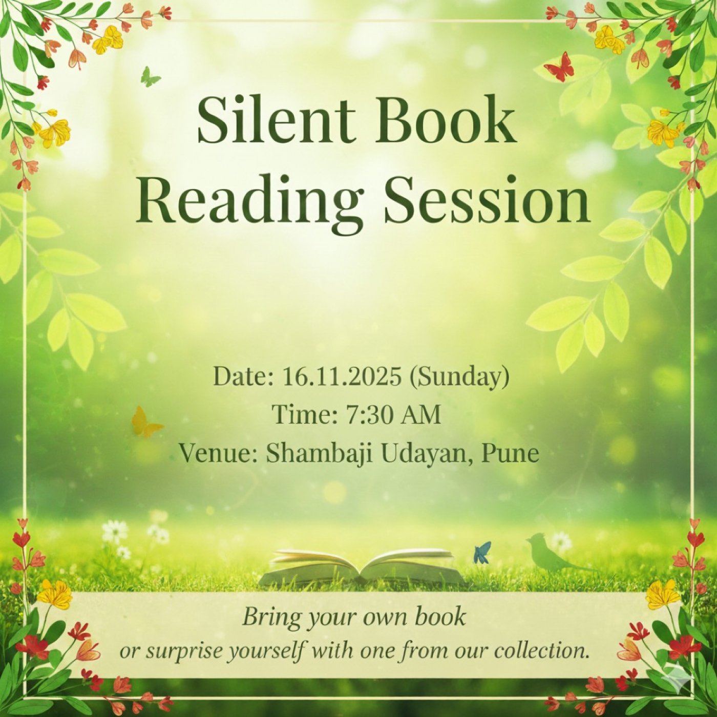 Silent Book Reading Session