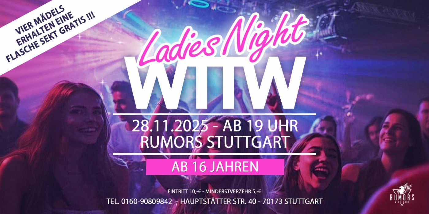 WTTW ab 16 Jahren - Stuttgarts angesagteste 16er Party!