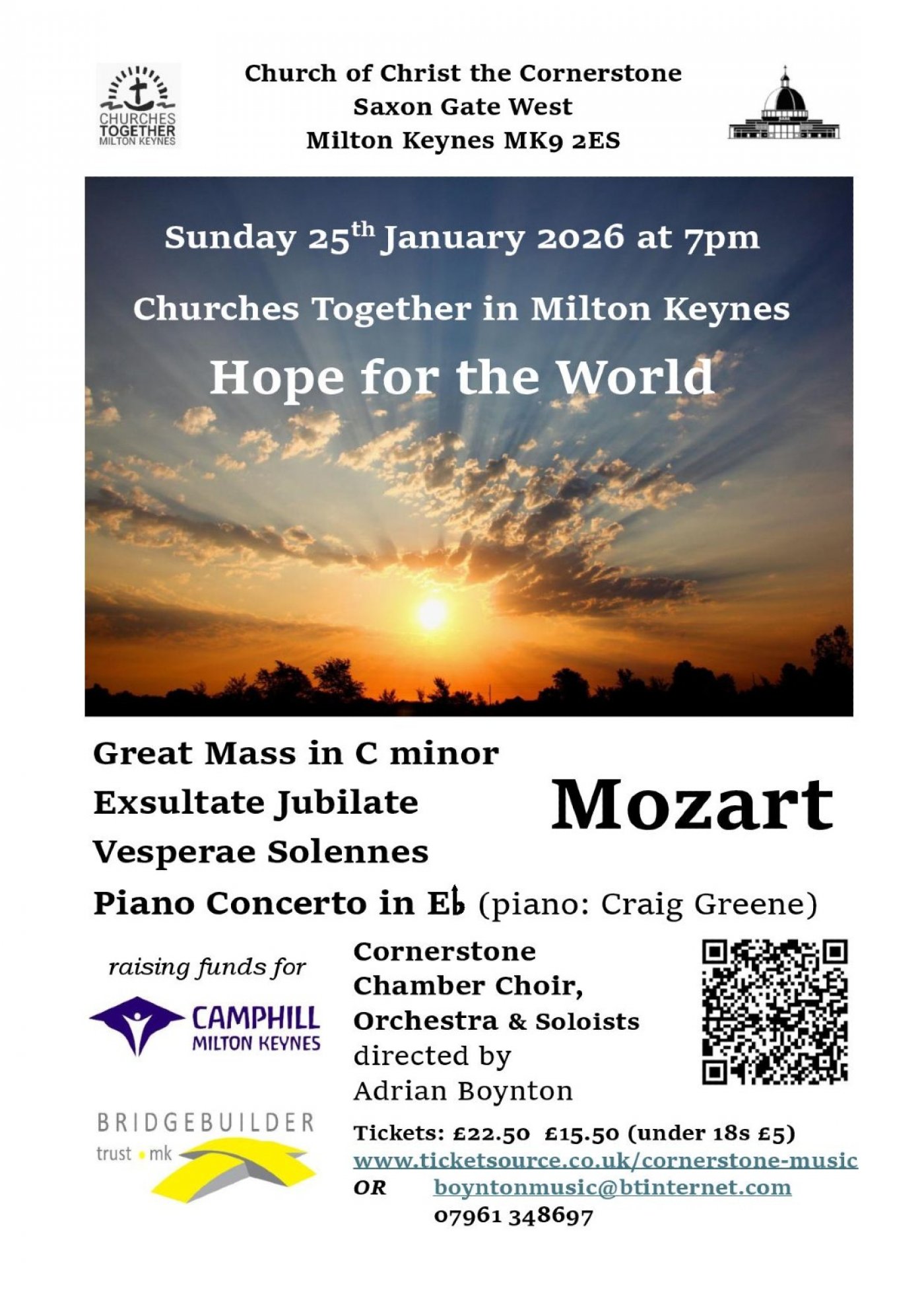 Hope for the World (a concert of Mozart for local charities)