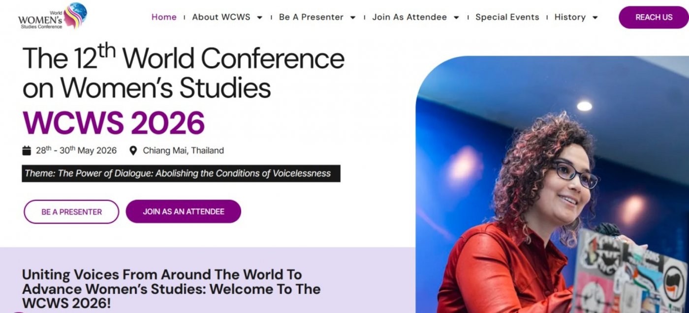 The 12th World Conference on Women\u2019s Studies 2026 (WCWS 2026)