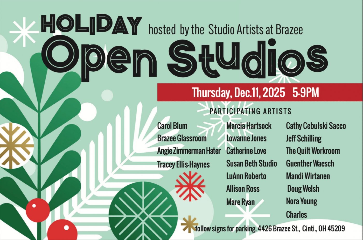 Holiday Open Studios at Brazee Street 