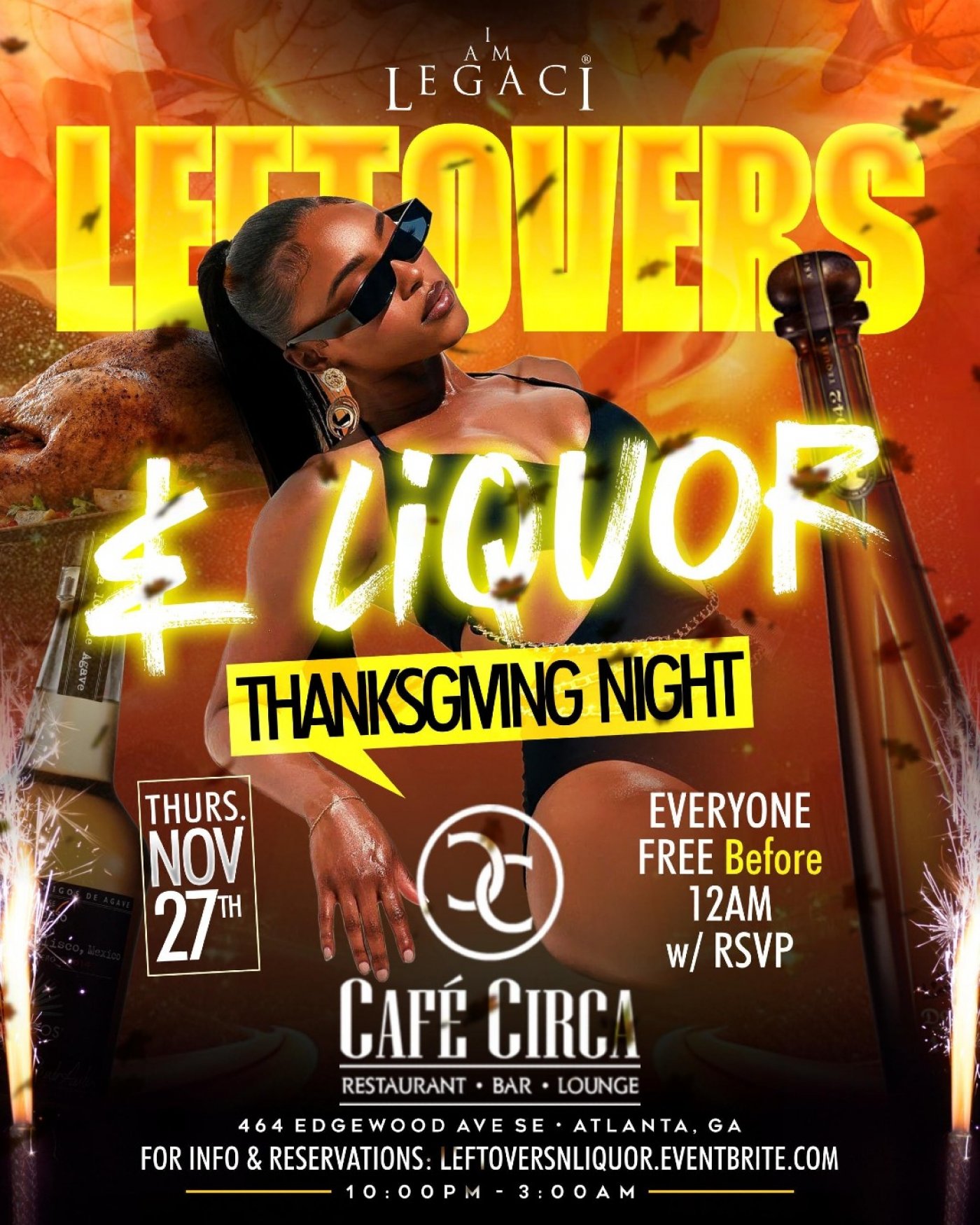 LEFTOVERS & LIQUOR \u2013 Thanksgiving Night at Caf\u00e9 Circa FREE Before 12AM