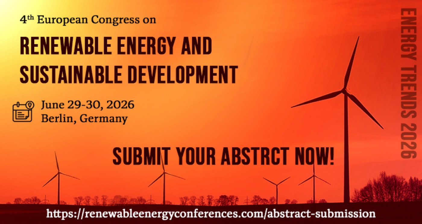 4th European Congress on Renewable Energy and Sustainable Development