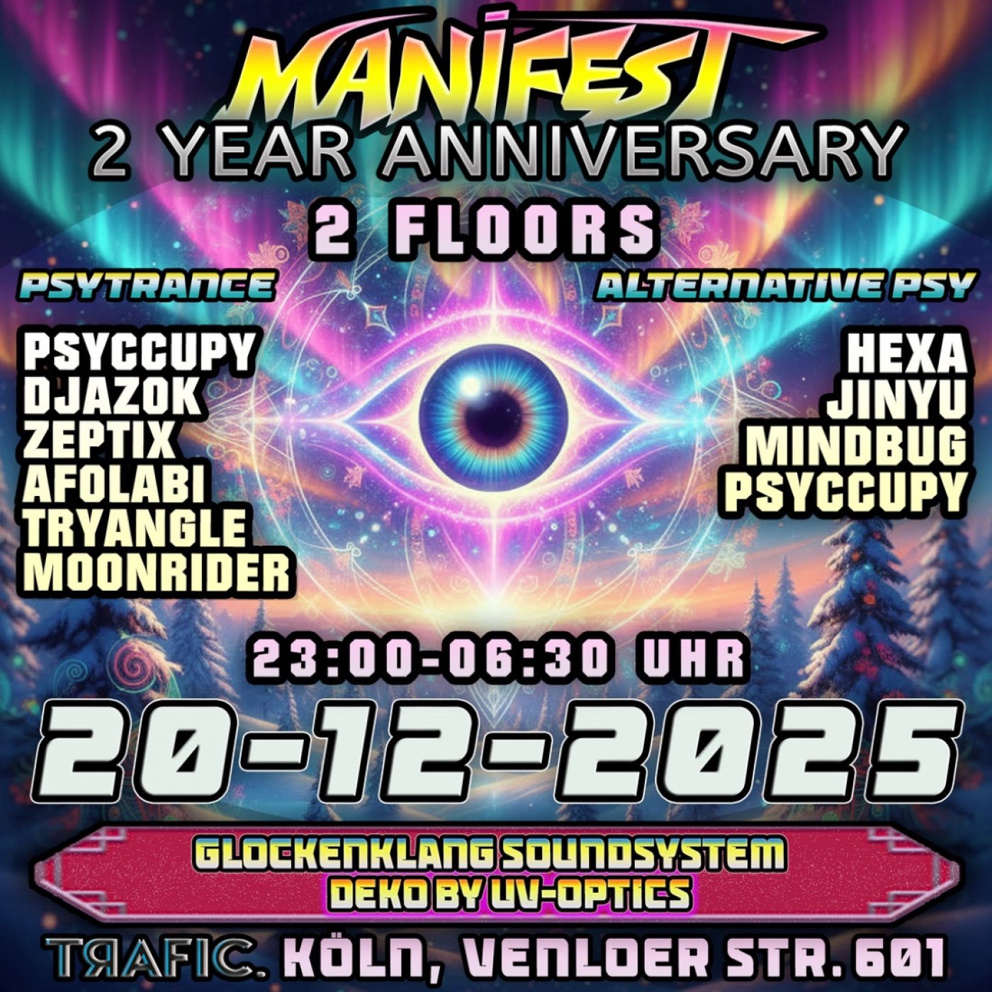 MANIFEST \u2013 2 YEAR ANNIVERSARY IM CLUB TRAFIC 