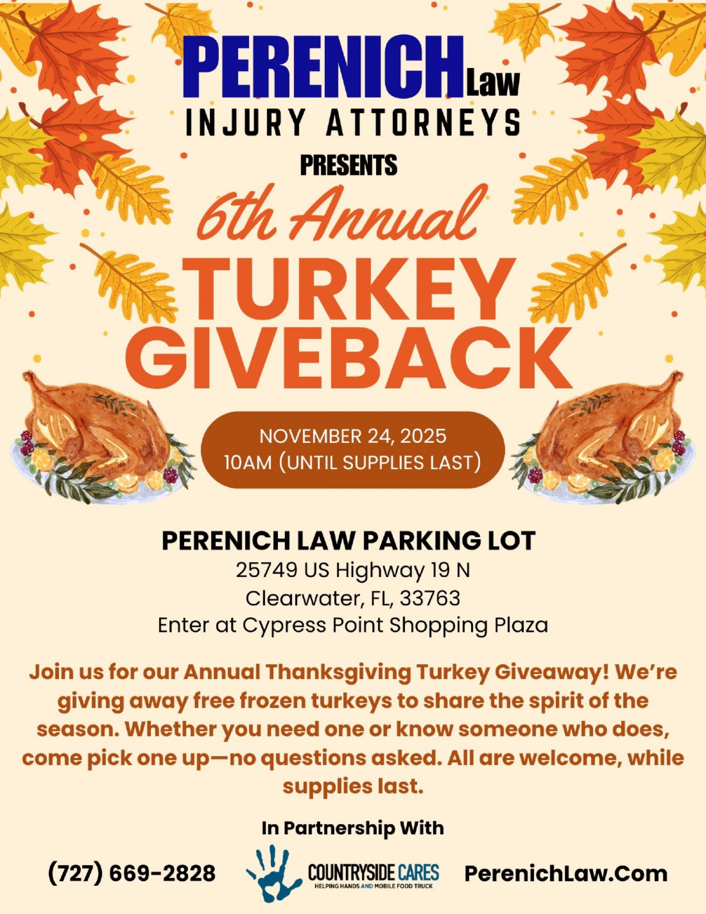 FREE TURKEYS: Annual Turkey Giveback