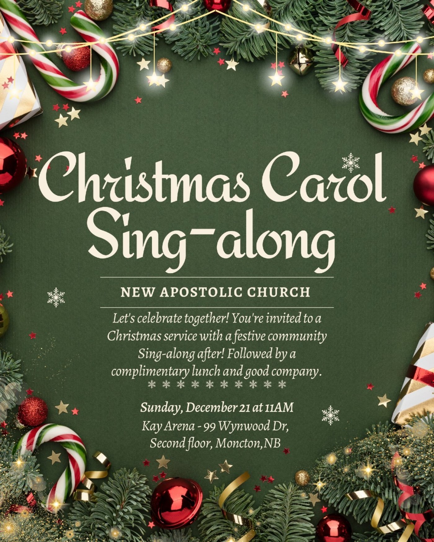 Christmas Carol Sing-Along in Moncton - December 21