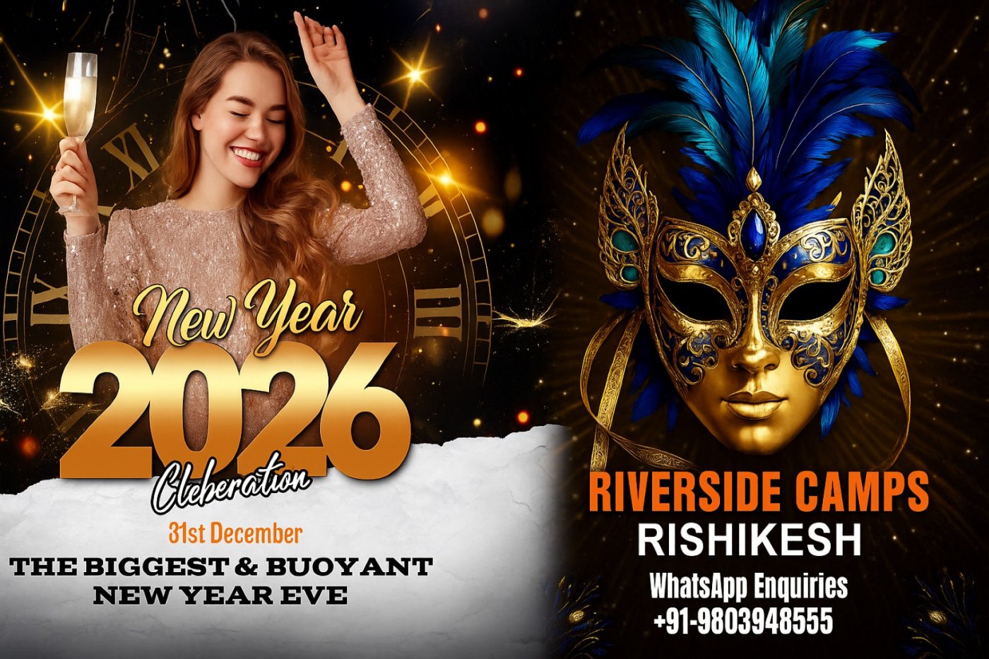The Biggest & Buoyant New Year Eve in Rishikesh,  (Luxury Riverside Camps)