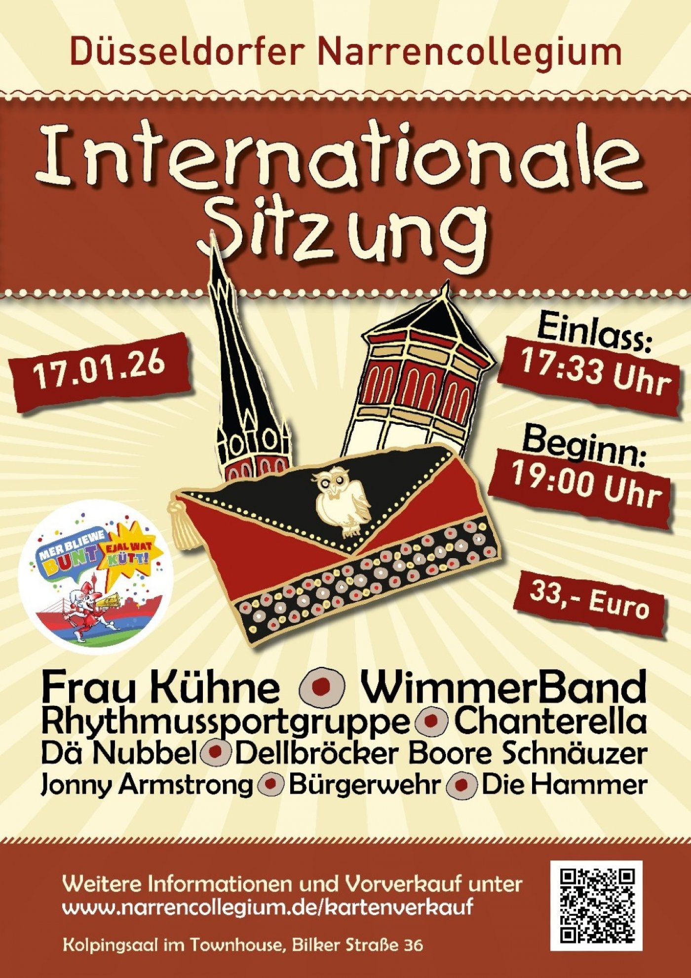 D\u00fcsseldorfer Narrencollegium: Internationale Sitzung 2026