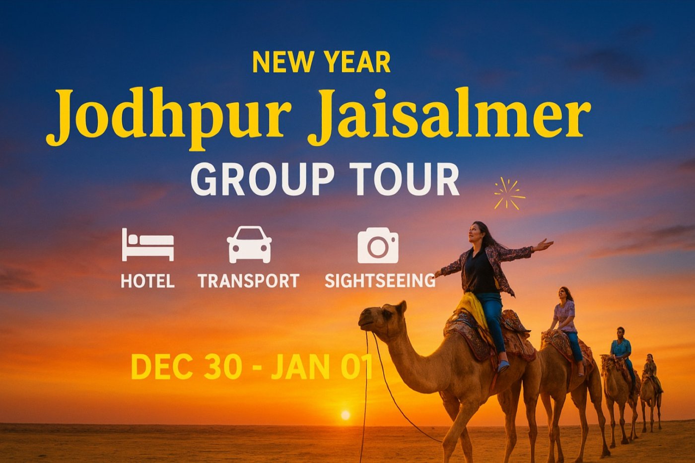 TMT Backpacker Jodhpur Jaisalmer Longewala New Year Group Tour From Delhi 2025 - 2026
