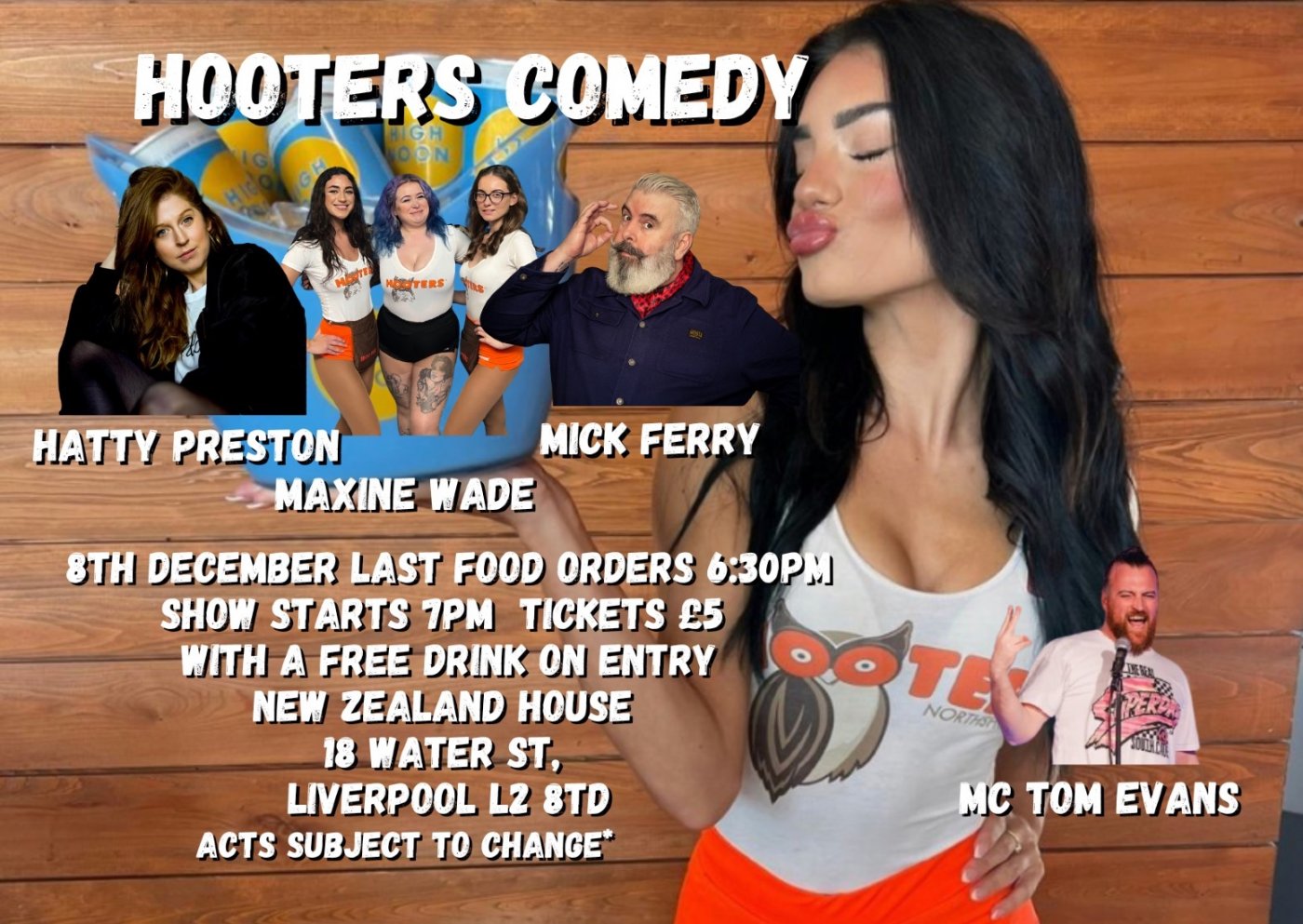 Monday Night Comedy in Hooters 