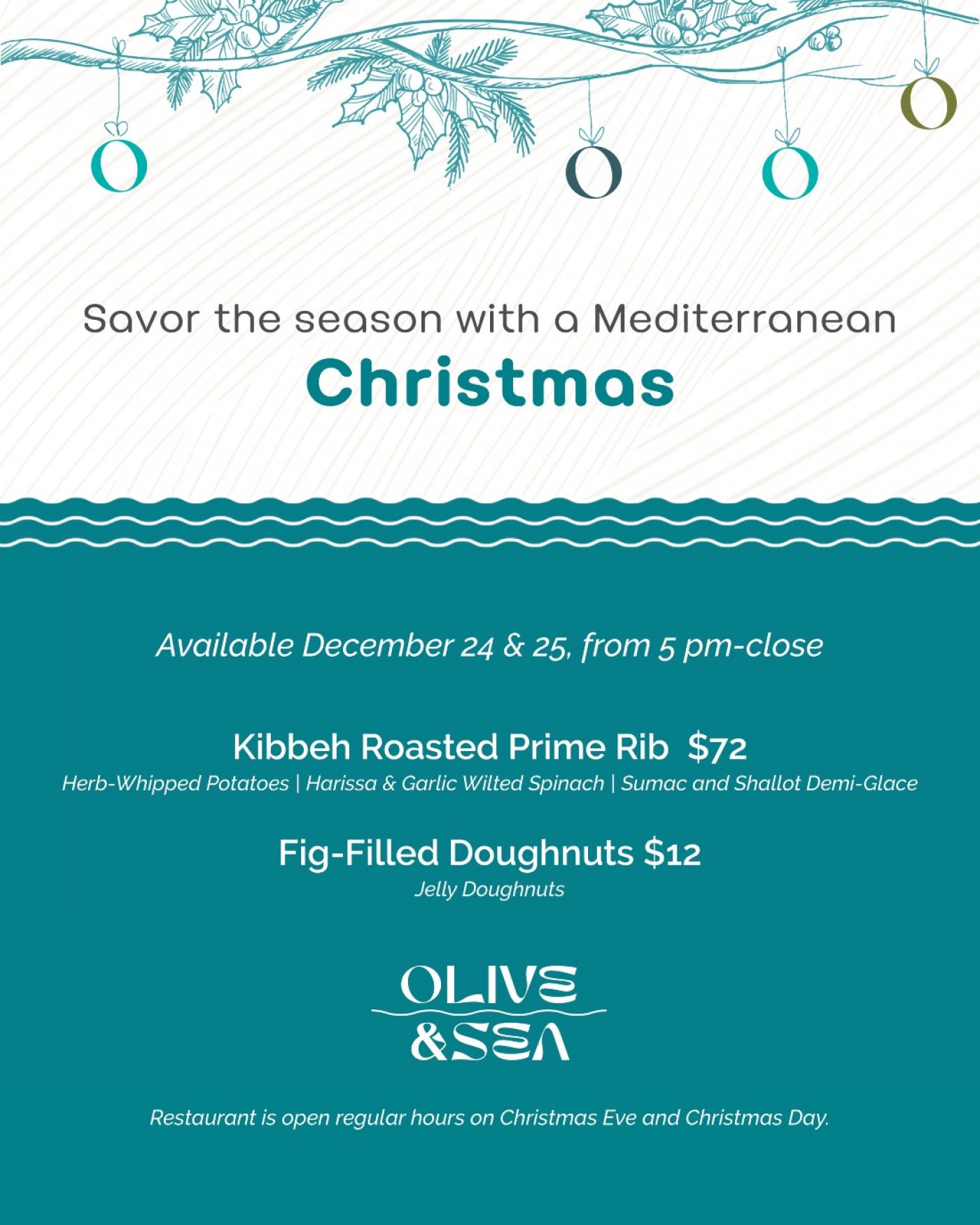Savor the Season at Olive & Sea