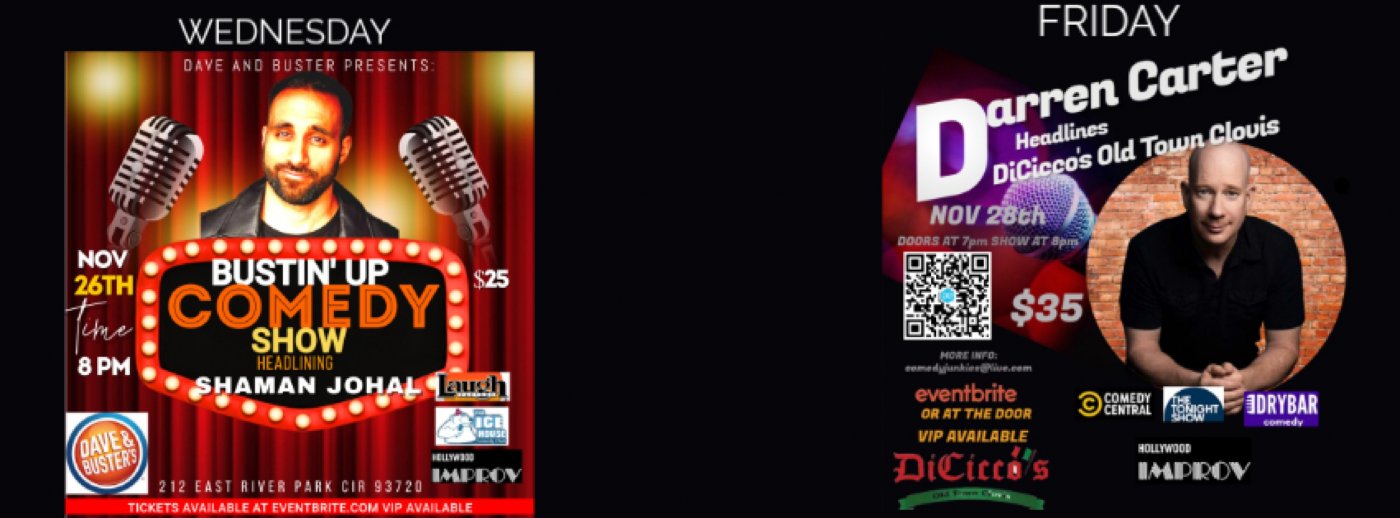 Comedy Show Shaman Johal headlines Dave & Buster