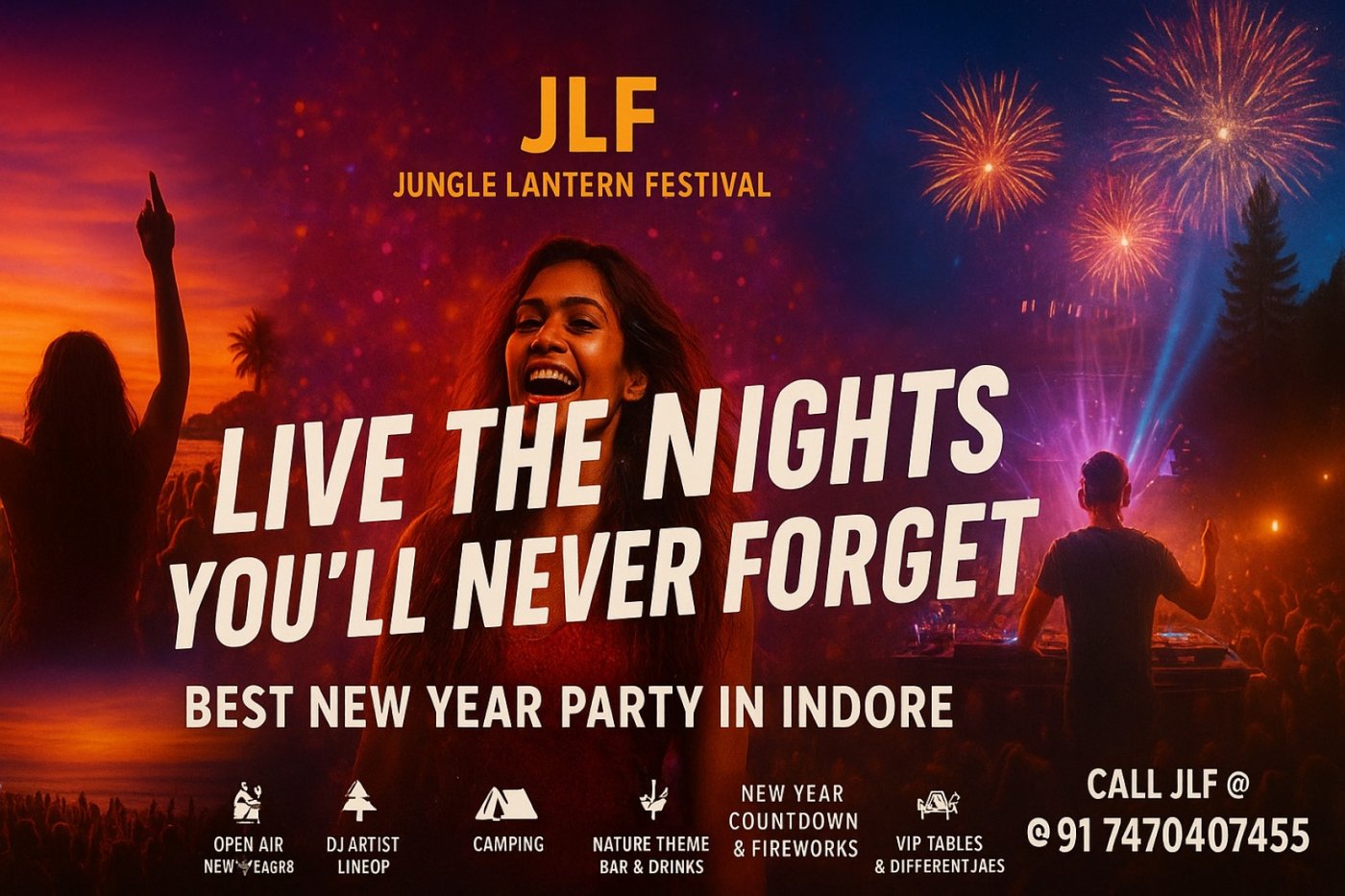 JLF - Best NEW YEAR PARTY In Indore 2025-2026 - Top NYE Events near Indore Madhya Pradesh India