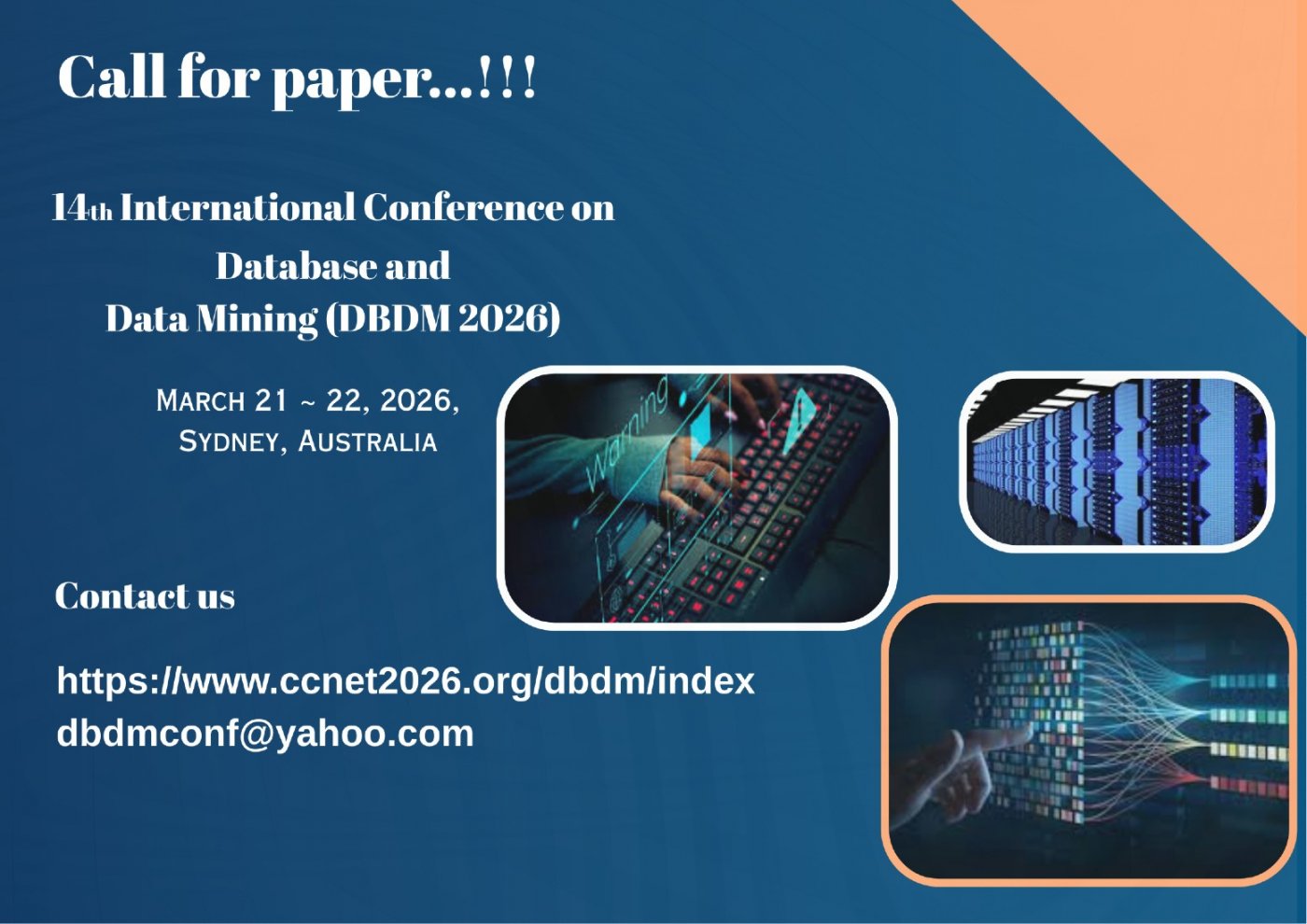 14th International Conference on Database and Data Mining (DBDM 2026)
