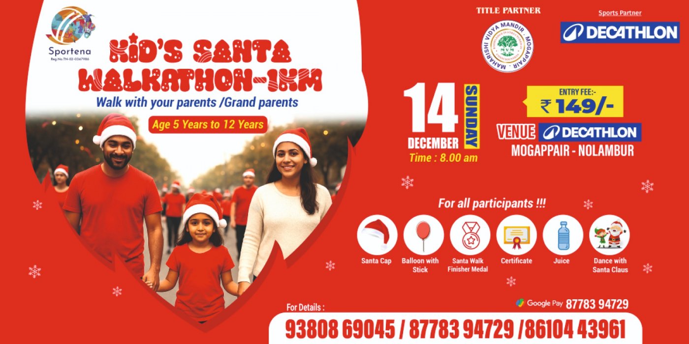 KID'S SANTA WALKATHON - 1KM WALKATHON