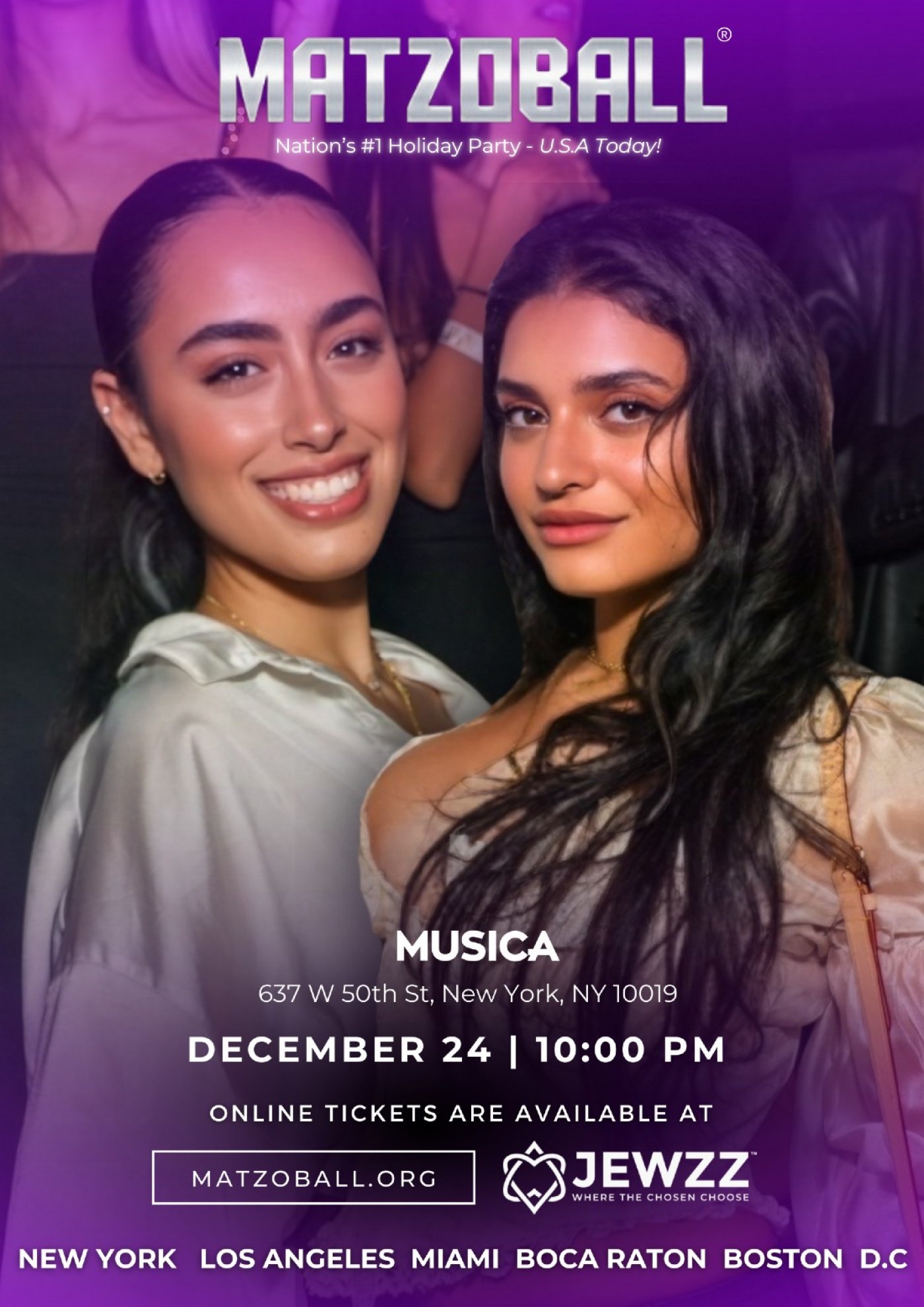MATZOBALL\u00ae NEW YORK XMAS EVE ages 21-49 December 24, 2025