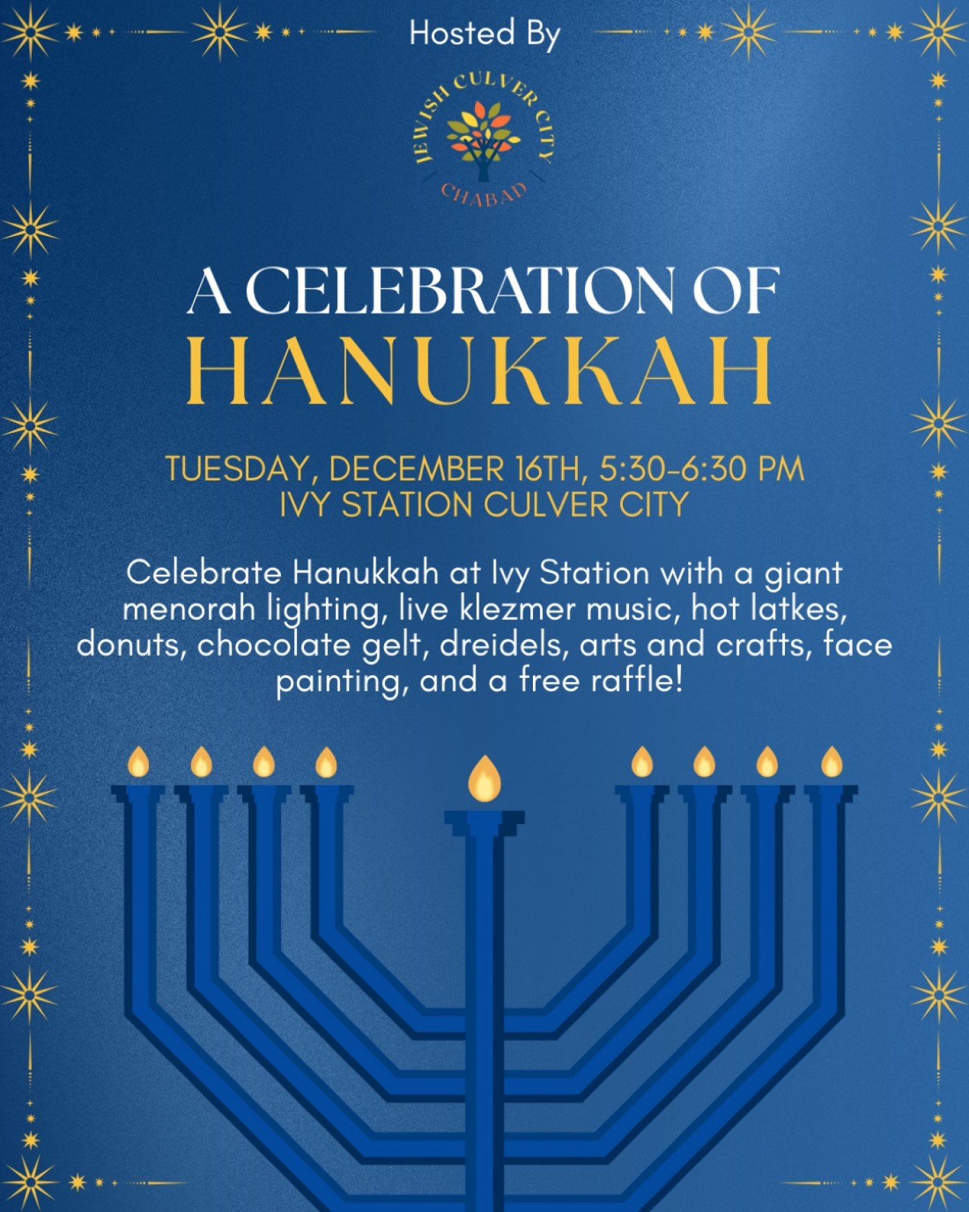 A Celebration of Chanukah at Ivy Station!