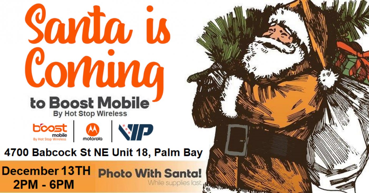 Boost Mobile Holiday Bash ( Free Pictures With Santa & More ) Like & Share