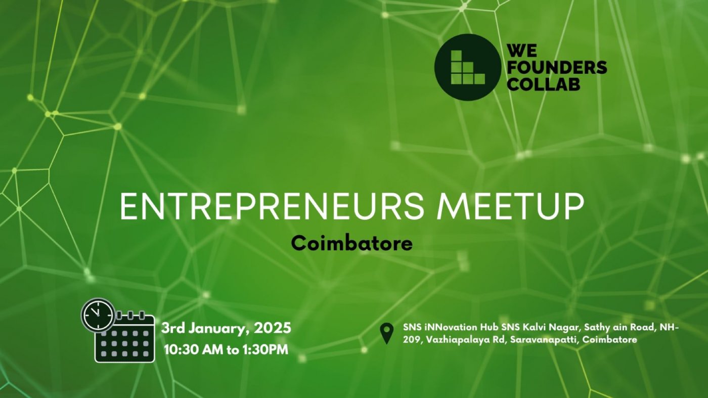 Entrepreneurs Meetup by We Founders Collab Coimbatore 2025